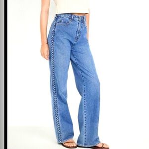 Old Navy Extra High Rise Wide Leg Jeans women size 14